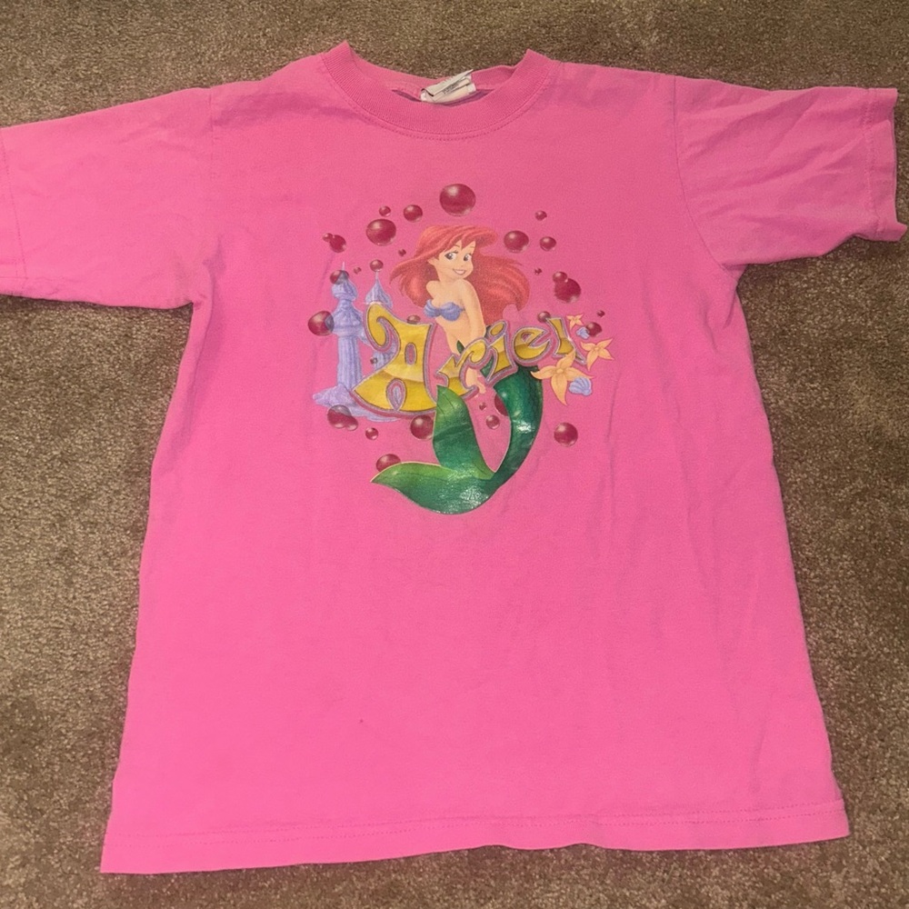 Vintage Disney Ariel Pink Kids T-Shirt